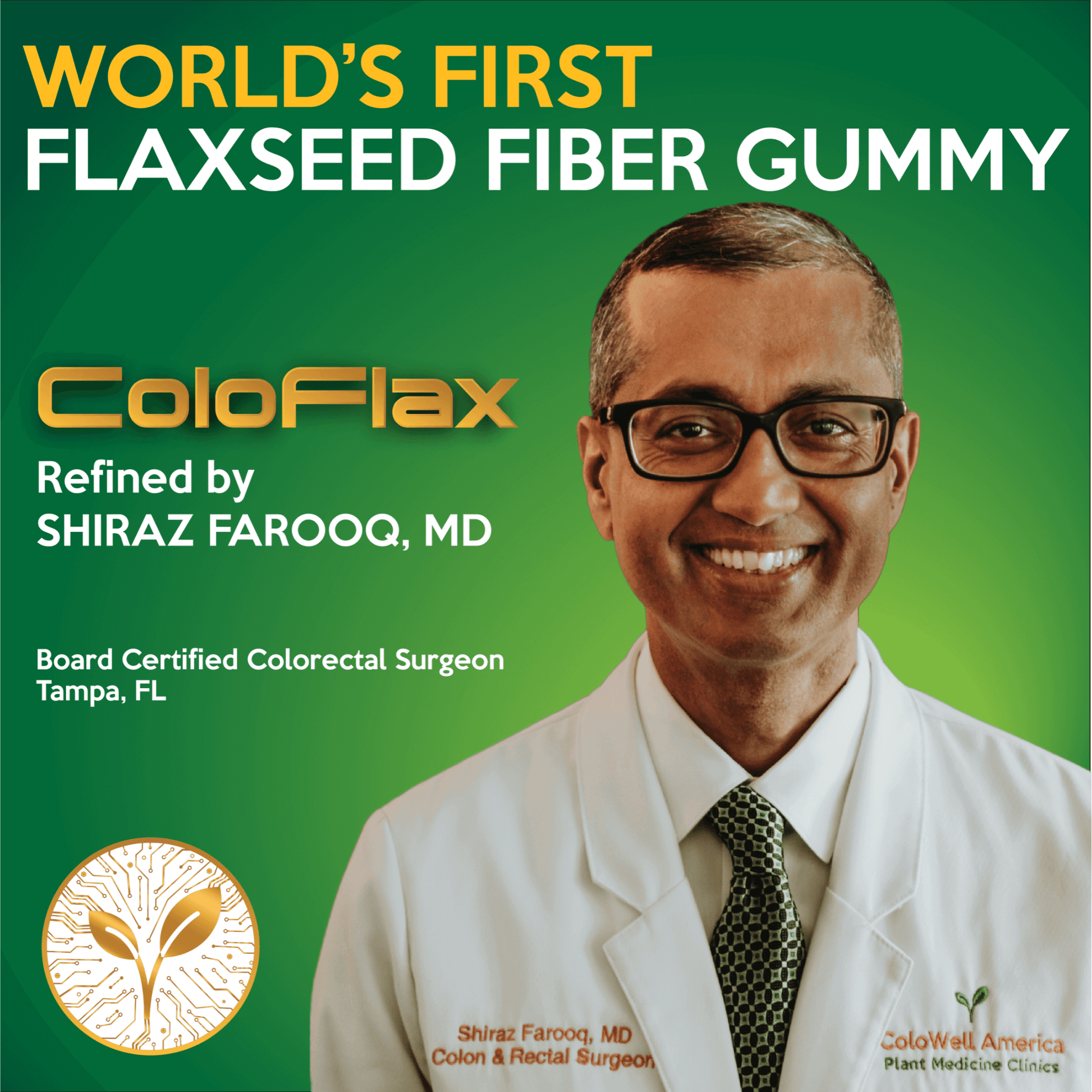 Gluten-Free Best ColoFlax: Flaxseed Digestive Fiber Gummies Health for