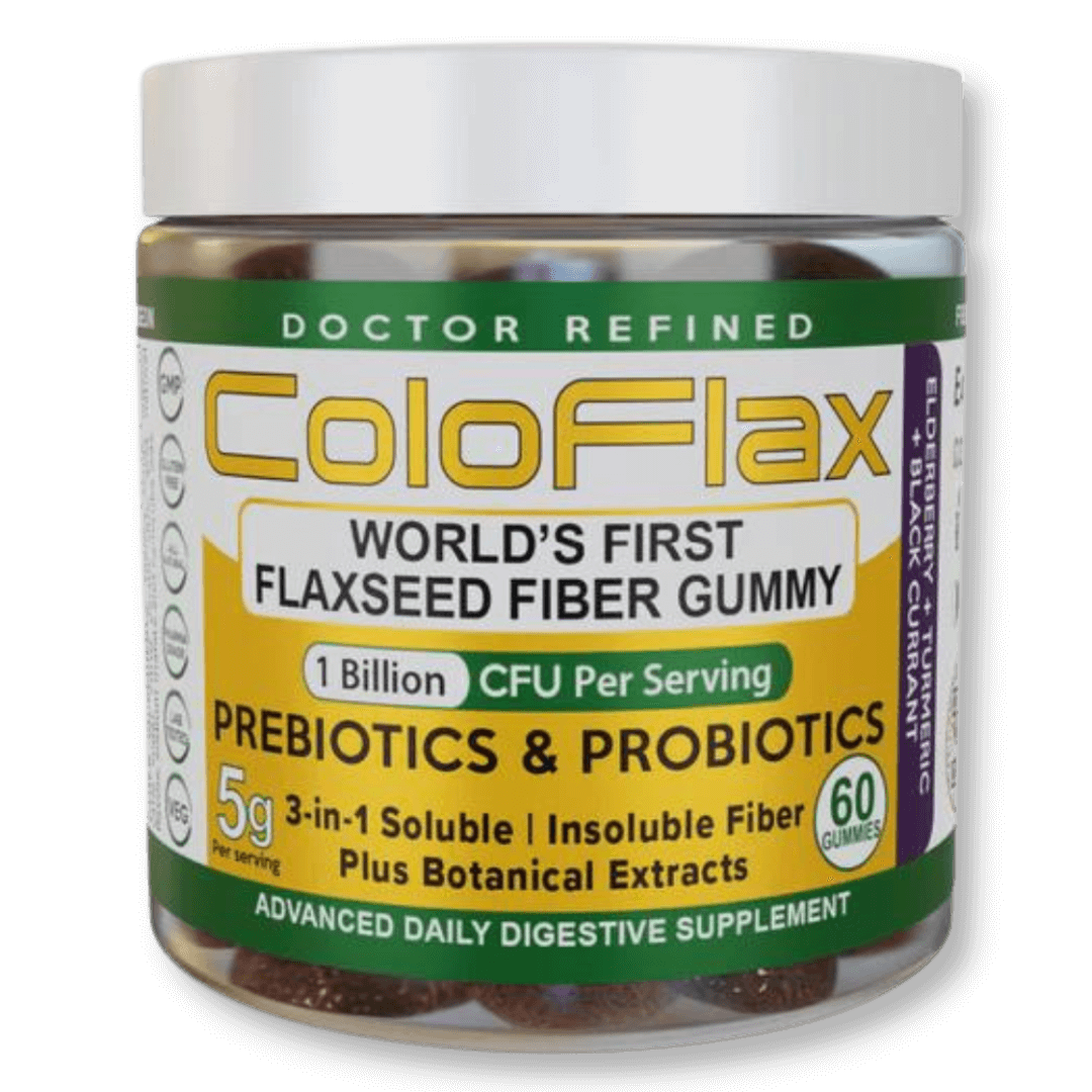 ColoFlax with 5g Fiber and 1 Billion CFU Per Serving (Prebiotics & Probiotics)