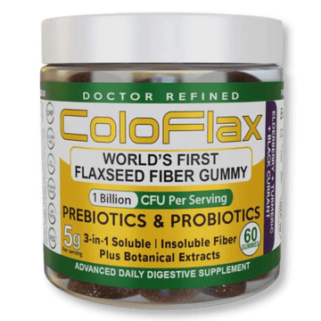 ColoFlax with 5g Fiber and 1 Billion CFU Per Serving (Prebiotics & Probiotics)